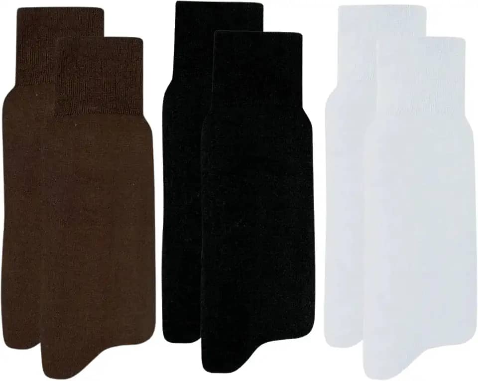 Kit 3 Pares Meia Social Mash Algodão Cano Longo Lisa Masculino