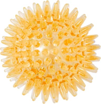 JAMBO PET Bolinha Para Cachorro Com Espinhos Macios Pequena Com Som Ideal Para Atividade Física, Facilita A Limpeza Dental E Fortalecimento Da Gengiva, Diversas Cores (Laranja)