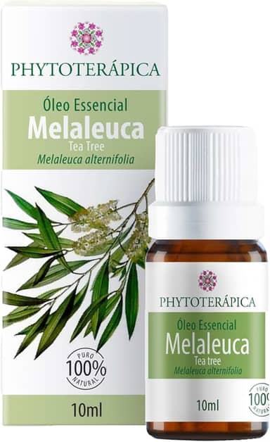 PHYTOTERAPICA- Óleo Essencial Melaleuca (Tea Tree) -Para Difusor, Massagem e Aromaterapia -Proporciona ânimo, equilibra oleosidade da pele, atua contra caspa -100% Puro,Natural -Amadeirada,Herbal,10ml