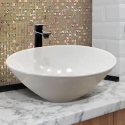 Cuba Lavabo Floripa de Apoio Sobrepor Redonda Branca 35 Pq. Def 100% LOUÇA - La Bella Griffe