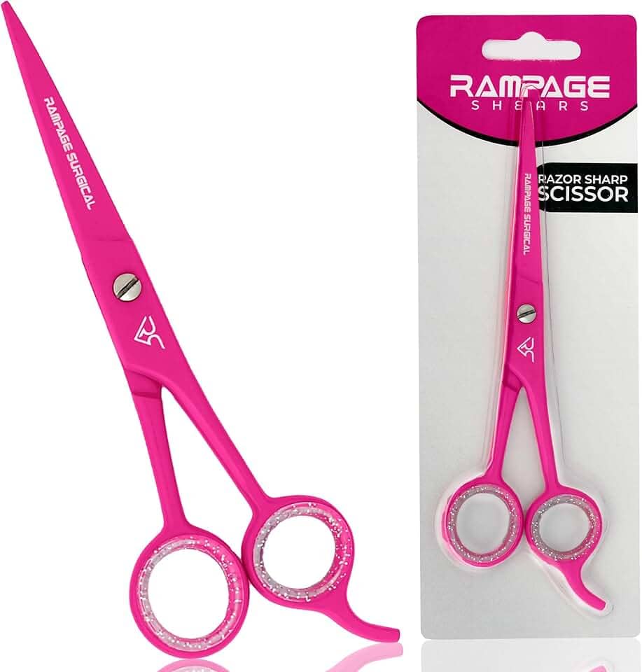 Tesoura profissional de cabeleireiro de 16,5 cm tesoura de corte de cabelo rosa japonesa de aço inoxidável tesoura de barbeiro (tesoura de barbeiro, japonesa, B-4)