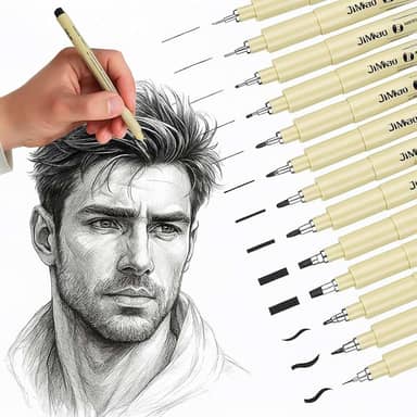 Kit 12 Canetas Canetinhas Profissional Nanquim para Mangá Desenho Técnico Artístico Lettering Brush Sakura Caligrafia Kit Precisão Projetos Caligrafia Qualidade Linha Super Premium Std