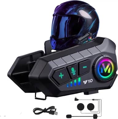 Fone Ouvido Capacete Bluetooth Headset Sem Fio Comunicador