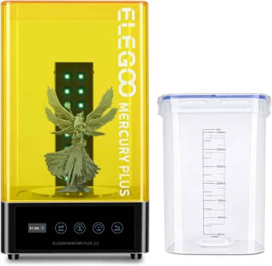 ELEGOO Mercury Plus 2 em 1 Estação de Lavagem e Cura V2.0 para Modelos Impressos em 3D LCD/DLP/SLA Mars Photon S Photon Mono, caixa de cura UV de resina com mesa giratória giratória