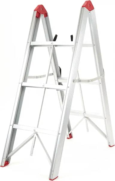 Escada Dobrável Ultracompacta de Alumínio com 6 Degraus