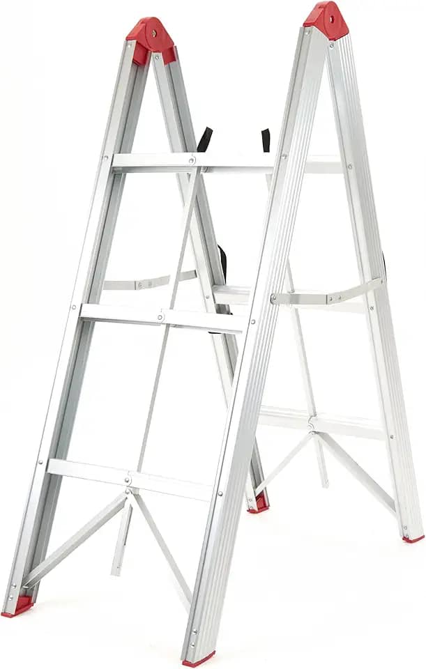 Escada Dobrável Ultracompacta de Alumínio com 6 Degraus