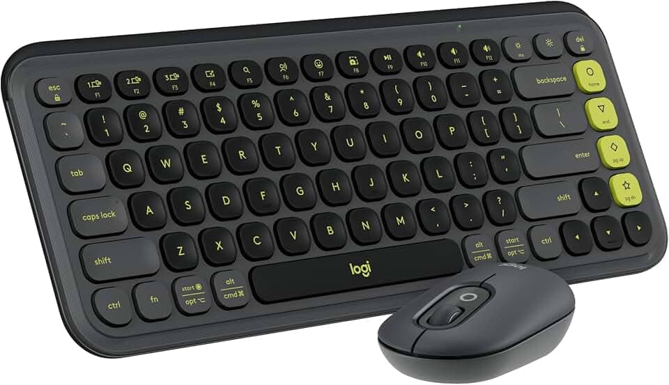 Combo Teclado e Mouse sem fio Logitech POP Icon com Teclas e Botões Personalizáveis, Clique Silencioso, Easy-Switch para até 3 dispositivos e Conexão Bluetooth - Grafite