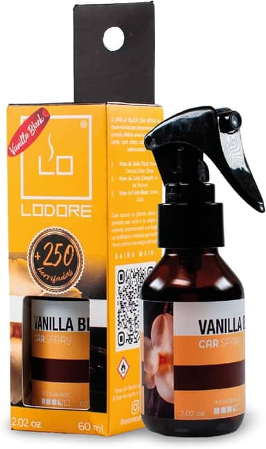 Aromatizante Automotivo Lo Car Spray – Perfume Automotivo Prático e Eficiente, Cheirinho Duradouro para Carros, Ideal para Refrescar o Interior do Veículo com Aromas Suaves (Vanilla Black)