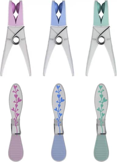 Prendedor de roupa Leaf Emborrachado, 10 Peças, Multicor, Flash Limp