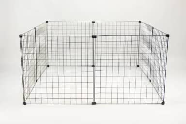 Cercadinho Cachorro,Porquinho Da Índia 120 cm (comprimento) x 120 cm (largura) x 60 cm (altura) Conectivos e Abraçadeiras (PRETO)