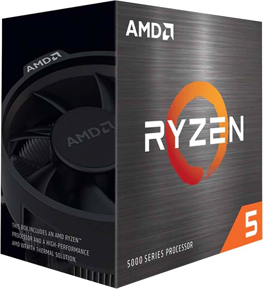 PROCESSADOR AMD RYZEN 5 5600 3.5GHz (TURBO 4.4GHz) 32MB CACHE AM4 100-100000927BOX, Cerâmica cinza
