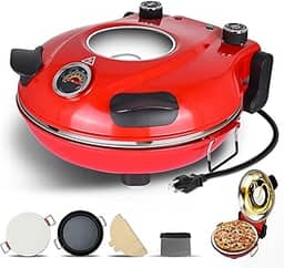 220V Forno de Pizza, Forno Pizza, Forno de Pizza eletrico, Eletrico, Elétrico Completo, Assar Pães, Temperatura 420 °, 1200 W, 31CM (220V)