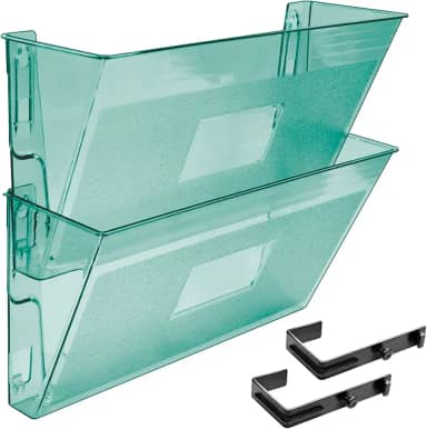 Acrimet Organizador Modular A4 para Escritório, Escaninho de Parede em Plástico, Verde Clear, 2 Unidades, 867.4