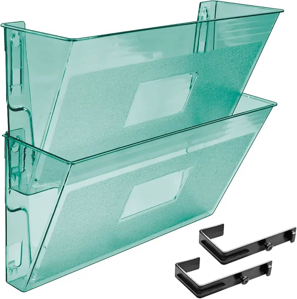 Acrimet Organizador Modular A4 para Escritório, Escaninho de Parede em Plástico, Verde Clear, 2 Unidades, 867.4
