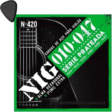 Encordoamento Para Violão Aço 6 Cordas Nig 010/047 N420