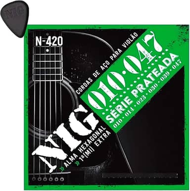 Encordoamento Para Violão Aço 6 Cordas Nig 010/047 N420