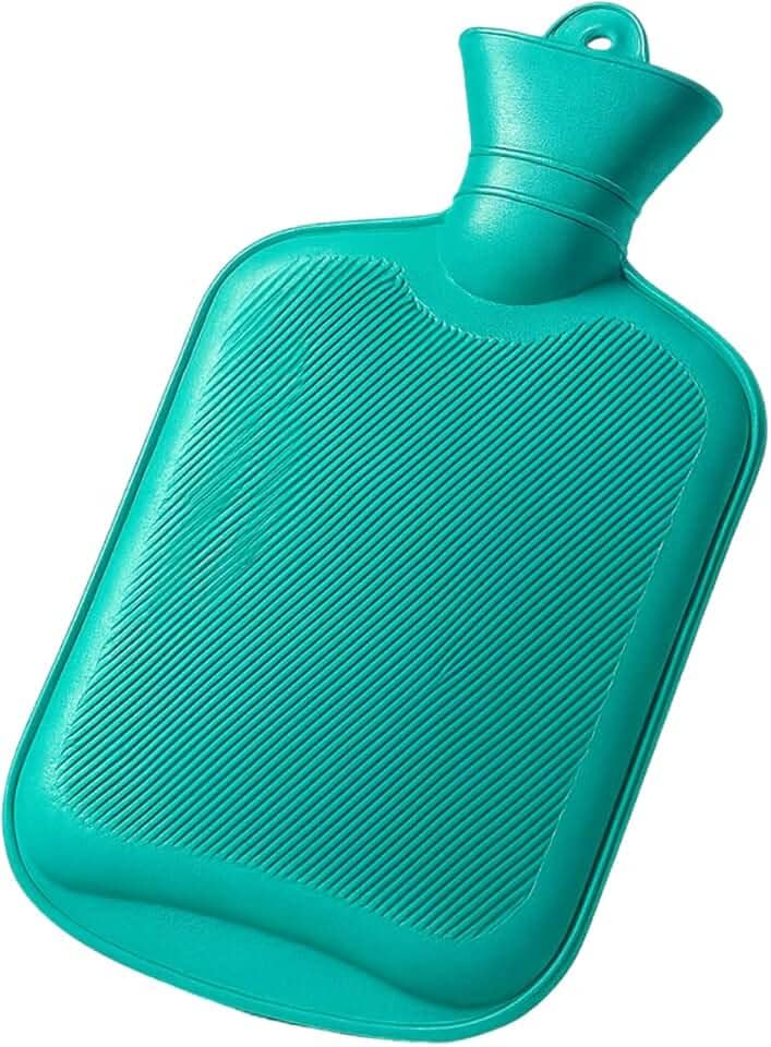 Bolsa Térmica Compressa de Água Quente ou Fria 500ml para Cólica Sinusite Lesões Recuperação Muscular Relaxamento Material Borracha Resistente Anti Vazamento Fechamento com Rosca (Verde)