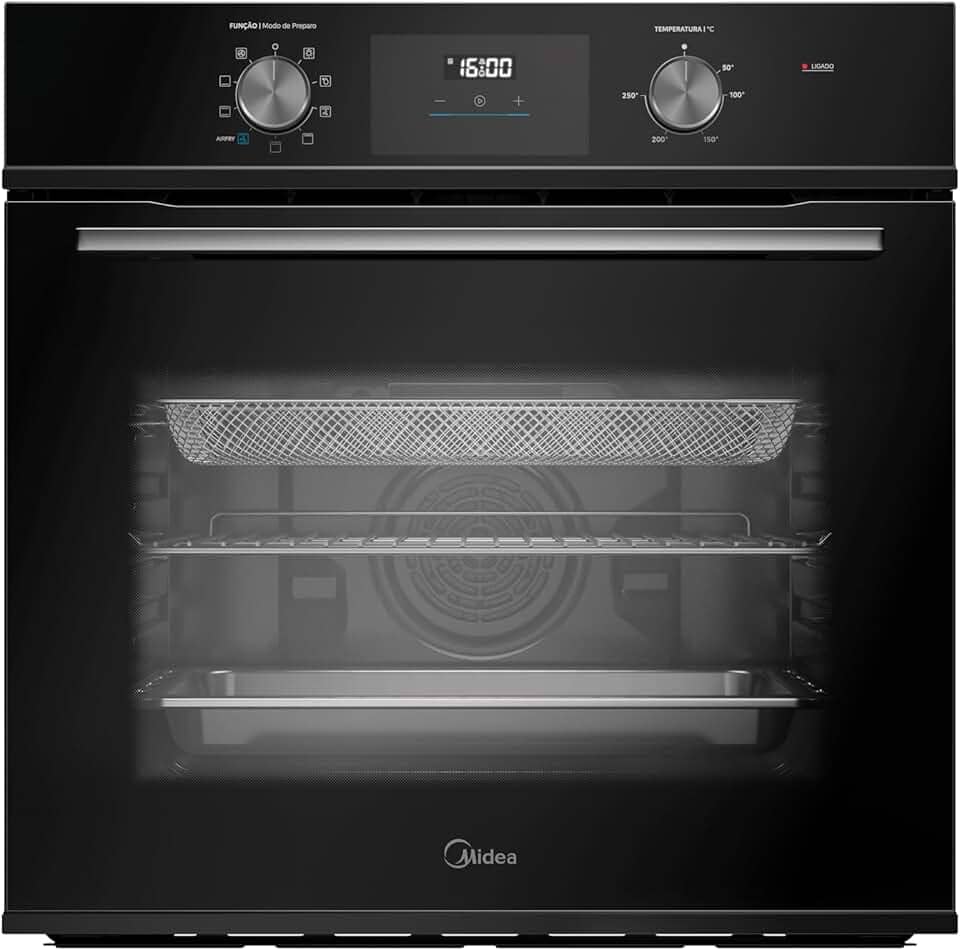 Forno de Embutir Elétrico 80L Midea Digital com Airfryer 220V