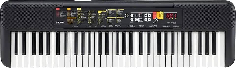 Yamaha PSR-F52 - Teclado digital portátil e compacto com 61 teclas, 144 vozes de instrumentos e 158 estilos de acompanhamento, preto