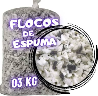 Flocos de Espuma para enchimento de Puff Travesseiros Amofada Artesanatos Espuma Flocada 3kg