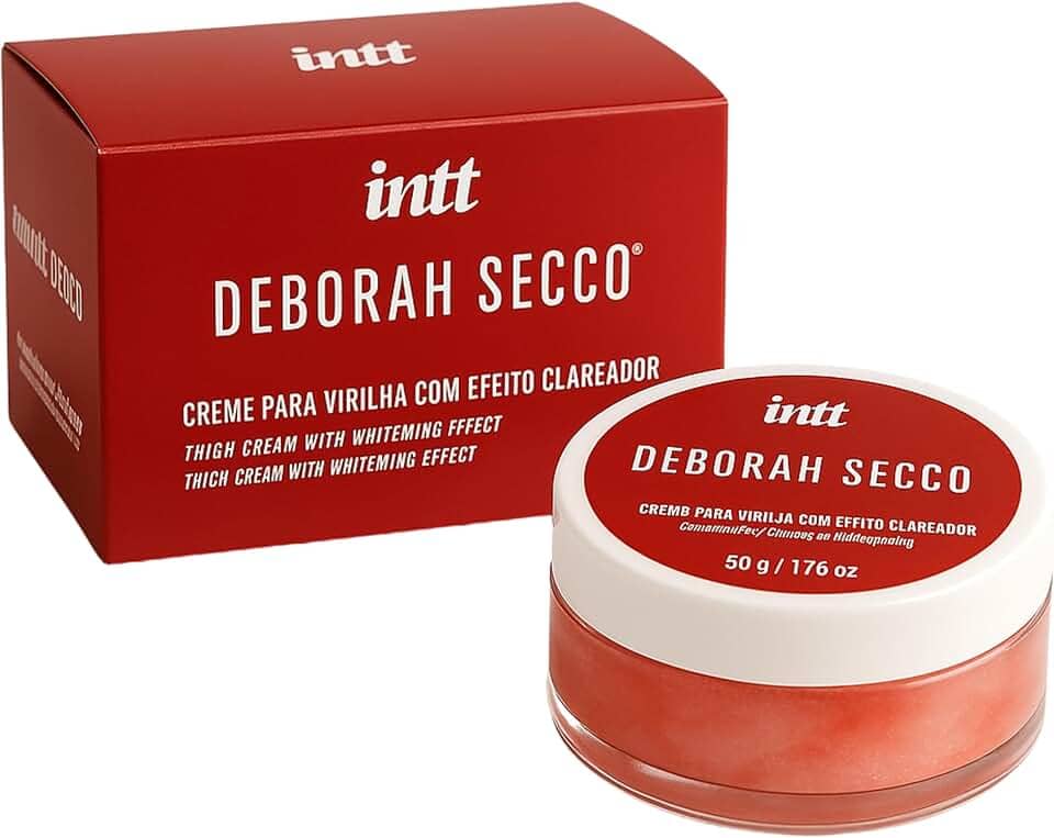 Creme Clareador Deborah Secco Para Virilha Axilas região íntima Cotovelos Joelhos Com Efeito Hidratante Textura Leve Com Aloe Vera e D-Pantenol Todos os Tipos de Pele Sem Parabenos Intt 50G