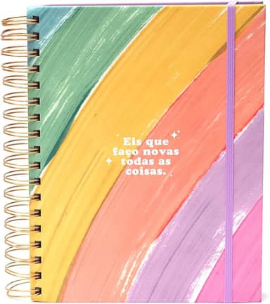 Meu plano perfeito, planner sem data com capa dura, espiral duplo, capa Pastel | Planner 2026
