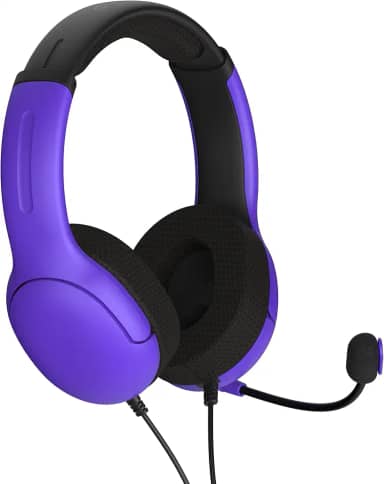 PDP AIRLITE Fone de ouvido estéreo para jogos, oficialmente licenciado para Sony PlayStation 5, PS5/PS4/PS3/PC, fones de ouvido leves e duráveis, conector de áudio de 3,5 mm, microfone flip-to-mudo