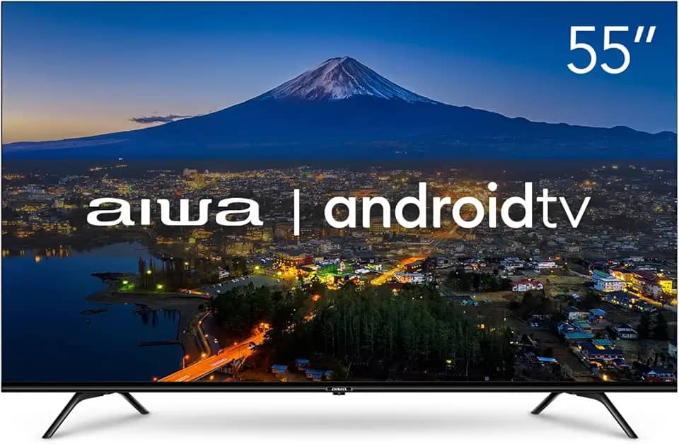 SmartTV Aiwa 55” Android, 4K, Borda Ultrafina, Dolby Vision & Atmos - AWS-TV-55-BL-01 TV 55" ANDROID - BORDA INFINITA AWS-TV-55-BL-01 BIVOLT