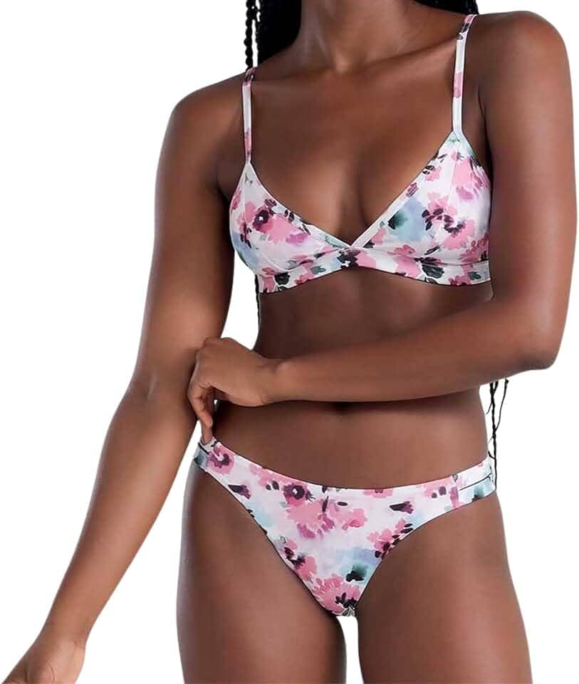 Biquini Top Triângulo Bojo Removível Praia Verão Flora She