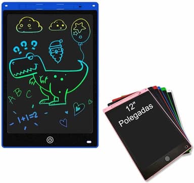 Lousa Mágica Digital Infantil 12" Polegadas Multicolorido Tablet Infantil Lcd Para Escrever e Desenhar (Azul)