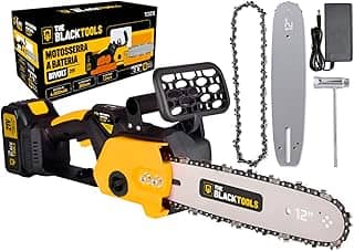 Moto Serra Elétrica A Bateria Portátil 21v 12 Pol Recarregável Profissional TCS21B The Black Tools