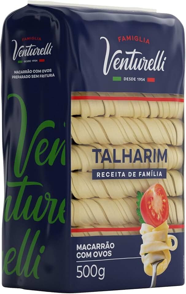 Massa Tipo Caseira Talharim Famiglia Venturelli 500g - Feita sem processo de fritura