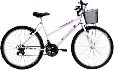 Bicicleta de Passeio Saidx Bike Feminina, Aro 26 de 18 Marchas, Freio V Brake