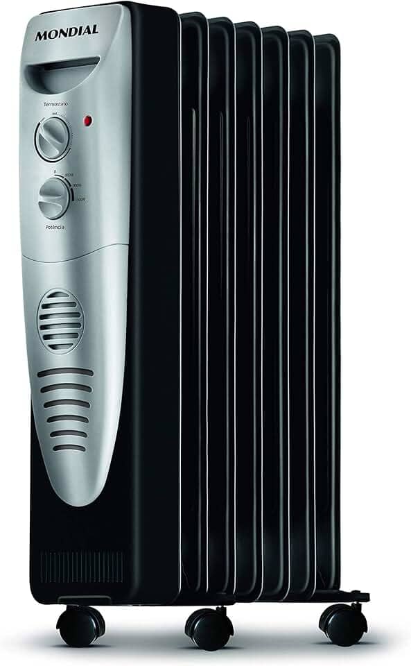 Aquecedor a Óleo, Mondial, Preto/Prata, 1500W, 110V - A-06