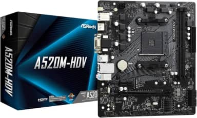 ASRock Placa Mãe A520M-HDV (AM4/DDR4/HDMI/DVI/VGA/M.2) - 90-MXBE50-A0UAYZ