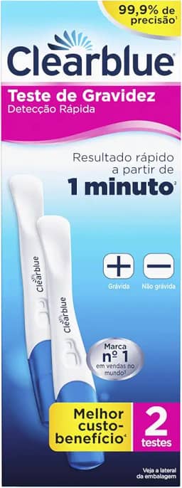 Teste de Gravidez Clearblue Detecção Rápida 2 Unidades