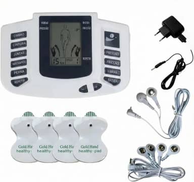 Aparelho Eletroestimulador TENS Portátil | 8 Modos Terapêuticos | Alívio de Dores Musculares | Fisioterapia em Casa | Seguro e Não Invasivo