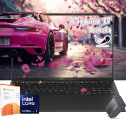 LG Tela sensível ao toque para laptop gram de 17 polegadas - Intel Core Ultra 7-17.3 tela grande WQXGA - Teclado retroiluminado - RAM de 32 GB - SSD PCIe de 2 TB - Ultrafino Leve - PC Copilot AI 2025