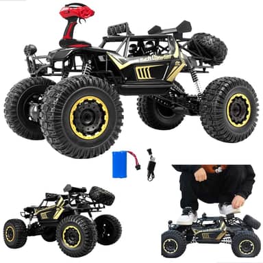 Carrinho Controle Remoto Rc 4X4 Jipe Rock Crawler 1:8 Gigante