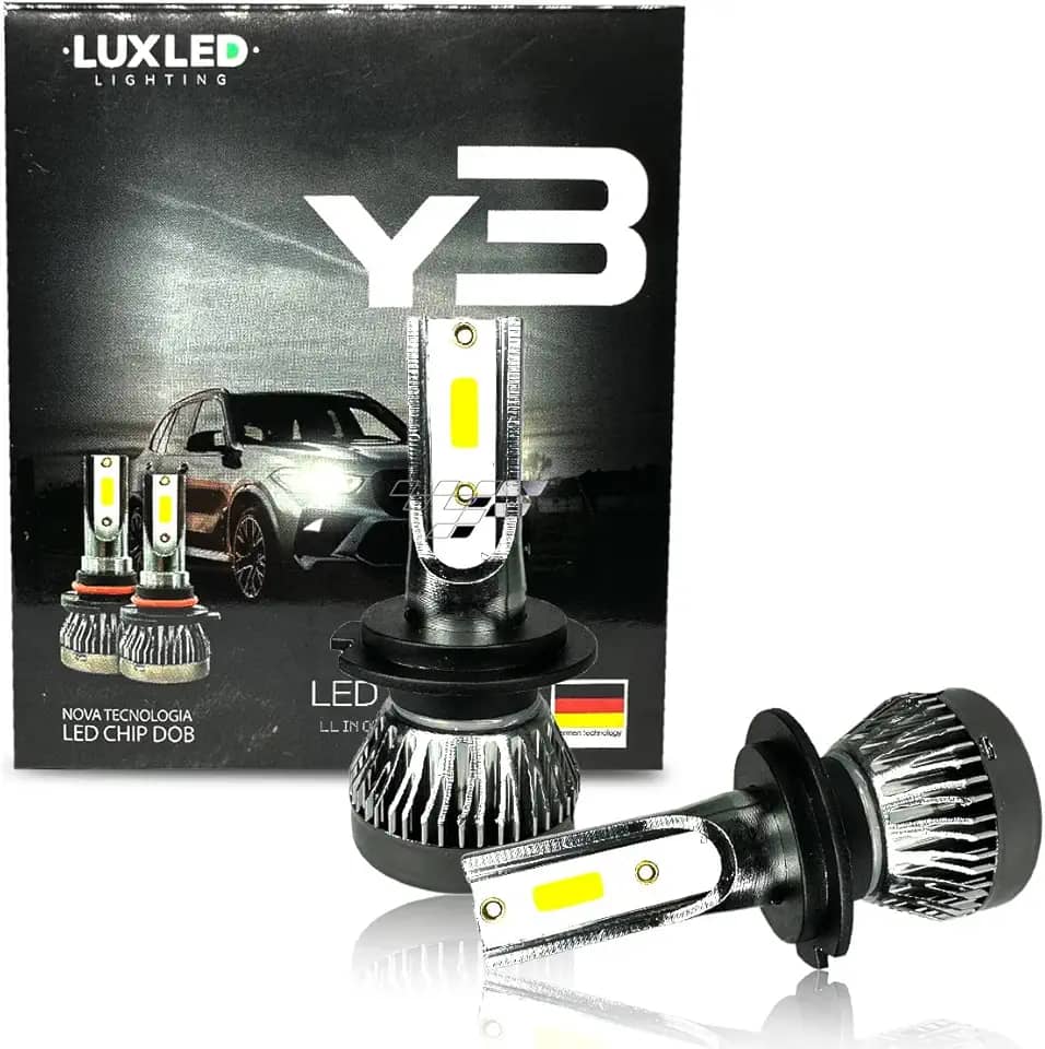Kit Ultra Led Super Branca 6500k 22000 Lumens H4 H7 H1 H11 H3 HB4 H16-PSX PAR LÂMPADA FAROL ALTO BAIXO MILHA NANO Y3 C/COOLER 12V 36W IMPORTADO TOP (H7)