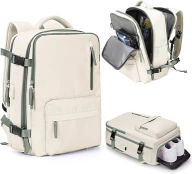 Mochila Executiva de Viagem Grande 40L Impermeável com Porta USB, Mochila Compartimento para Notebook, Mochila Feminina/Masculina Reforçada para Trabalho e viagem – VANOVA