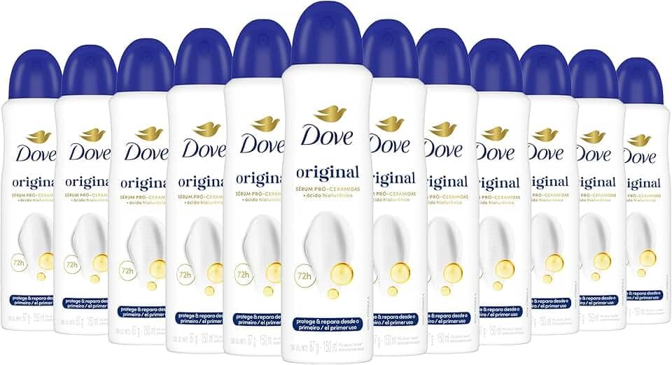 Dove 12 Unidades Desodorante Antitranspirante Aerossol Original 150ml
