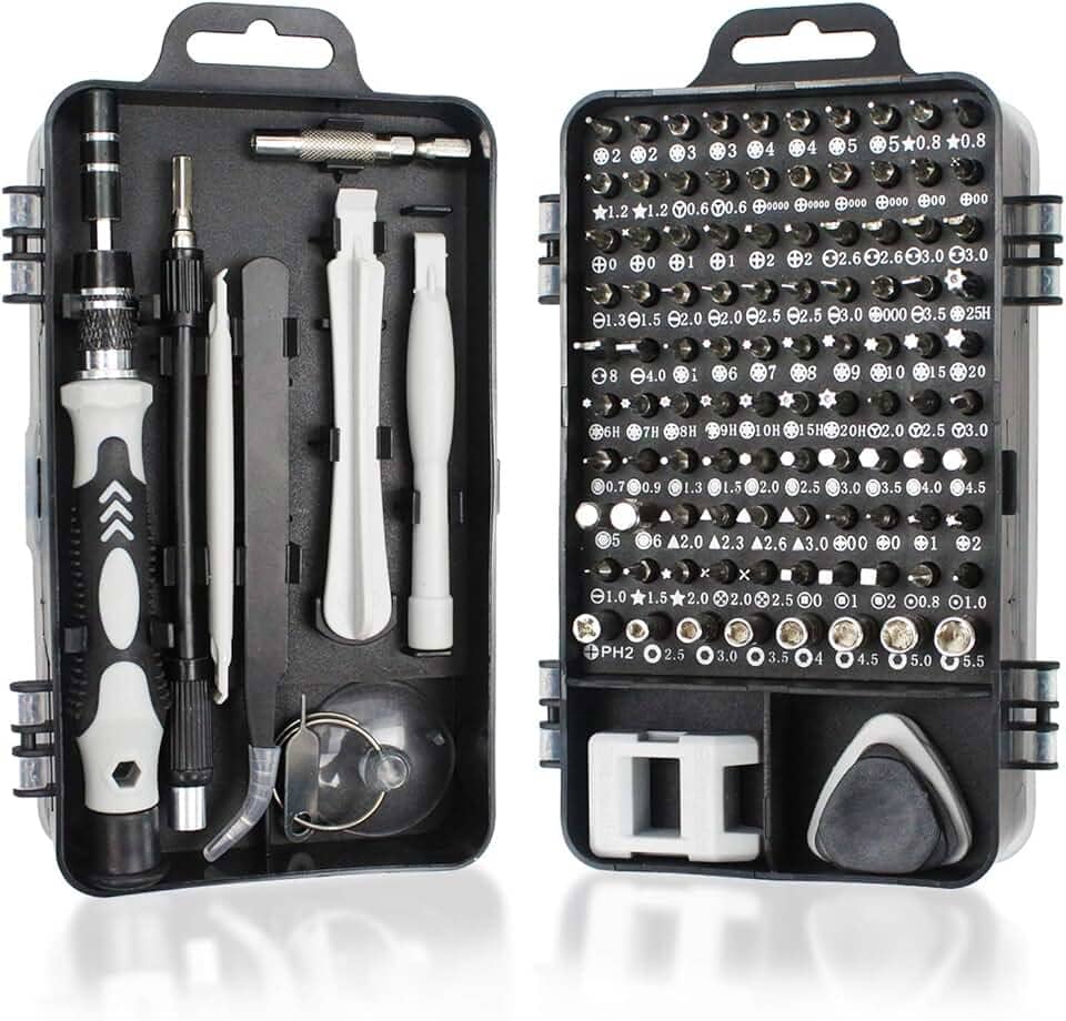 Conjunto de chaves de fenda com mini precisão, conjunto 115 em 1, kit de ferramentas de reparo profissional com driver magnético para celular, computador, laptop, relógio, PS4 e outro