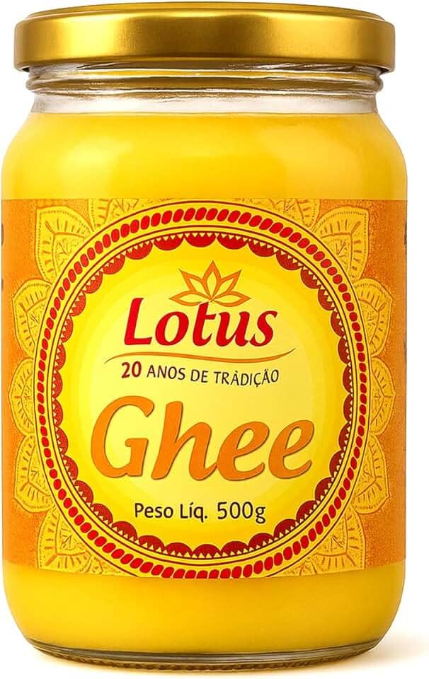 Manteiga Ghee Clarificada, Zero Lactose, Zero Caseína, Zero Sódio, 500g