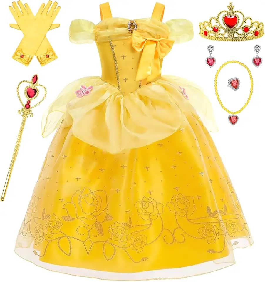 GZ-LAOPAITOU Vestido Elsa Frozen Elsa para meninas, roupas de fantasia de princesa para meninas
