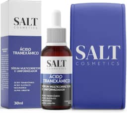 Sérum Clareador Multicorretor com Ácido Tranexâmico 6%, Ácido Glicólico 10%, Niacinamida 5% e Alpha Arbutin – Reduz Manchas e Melasma 30 ml – Salt Cosmetics