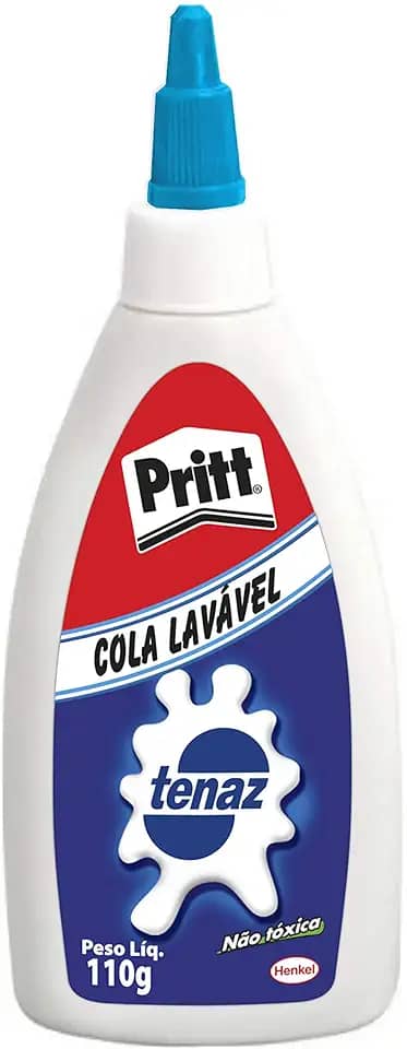 Cola Branca Pritt Tenaz, ideal para uso em casa, escola ou escritório, transparente, Cola escolar atóxica adequada para crianças, Embalagem 1x110g