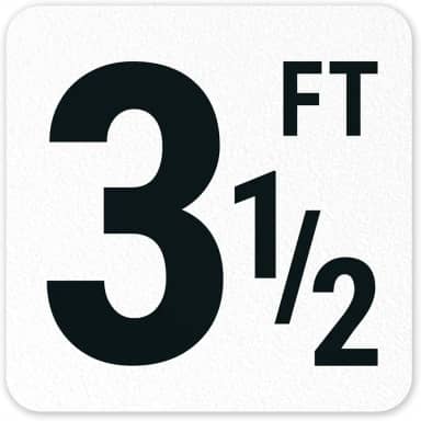 Marcador de profundidade de piscina adesivo de vinil de 9,5 m, 15 x 15 cm, marcador de piscina antiderrapante, feito nos EUA por Sigo Signs