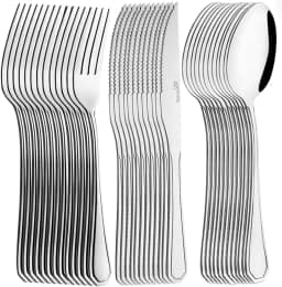 Jogo 36 Peças Garfo Colher Faca Inox Mesa 12 Garfo 12 Facas 12 Colher de Sopa Buffet Restaurante Bar