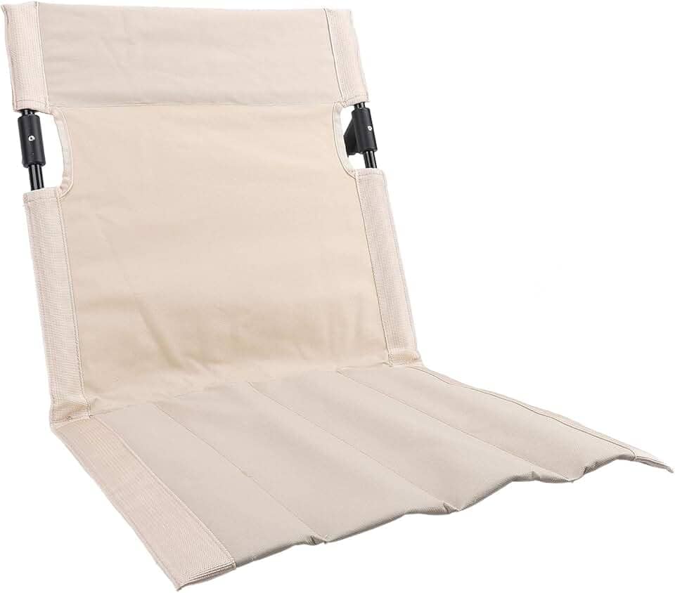 aqxreight Espreguiçadeira Dobrável para Relaxamento Ao Ar Livre – Cadeira de Praia Portátil para Acampamento Com Tecido e Design Oxford (Bege)